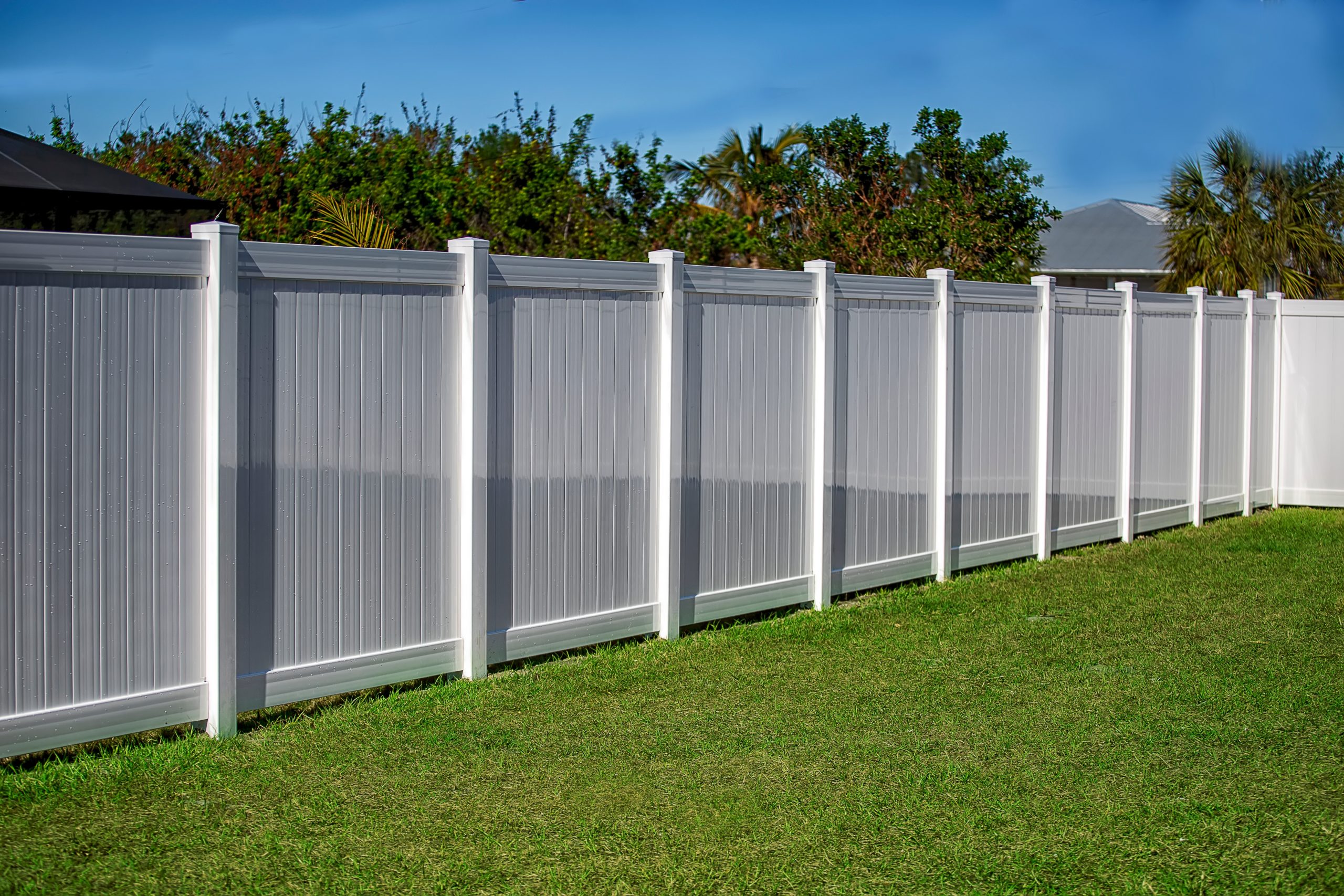 White,Vinyl,Fence,Solid,Privacy